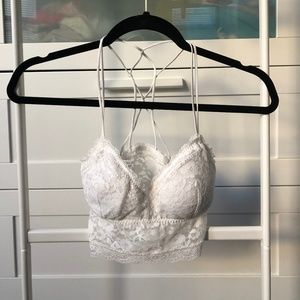 Gilly Hicks White Strappy Longline Bralette